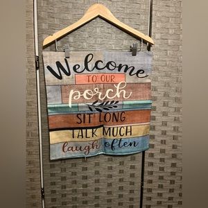 2 Outside Pillow Covers Porch Rules & Welcome To Our Porch